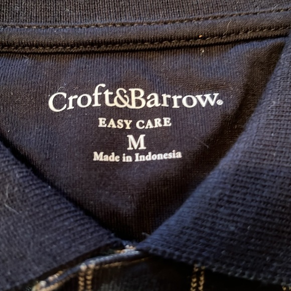 Men’s croft& barrow polo, black and gold size medium - Picture 3 of 5